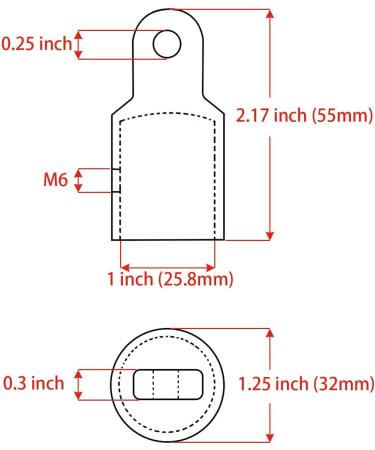 Stainless Steel Bimini Top Cap Eye End Boat Fitting - 2 Pack, Fits 7/8 or 1 Round Tubing - Shenghuiss 316 SS, L Shape Hex Key Included - Buy Online on GoSupps.com