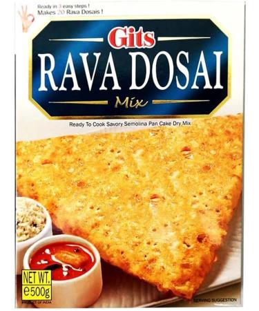 GITS Rava Dosa Mix 500G|Rava Dosa Instant Breakfast Mix|Indian Instant Mix|Rava Dosa South Indian Breakfast|Ready Rava Dosa Mix|Traditional Indian Crispy| Indian Origin (Pack of 2) - Buy Online on GoSupps.com