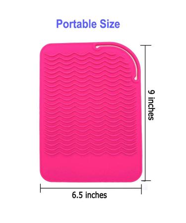 Food Grade Silicone Heat Resistant Mat for Hair Styling Tools - Pink (9 x 6.5 inches) - Buy Online on GoSupps.com