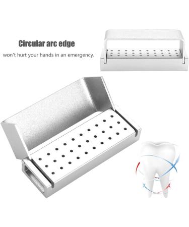 30-Hole Aluminum Disinfection Box for Dentists | Autoclavable Dental Tool Holder for Dentures - Silver - Buy Online on GoSupps.com