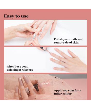 Nude Nail Polish Pink 2 Color In One Tube Quick Dry Nail Varnish Non-Peelable No Need UV Nail Paint For DIY Nail Art Beginner (C132) - Buy Online on GoSupps.com