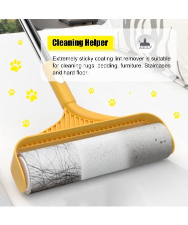 Extra Sticky Long Lint Rollers for Pet Hair - Portable Yellow Lint Remover for Furniture Carpet Curtains | 60 Unique Sheets - Ideal for Home & Office Cleaning - Buy Online on GoSupps.com