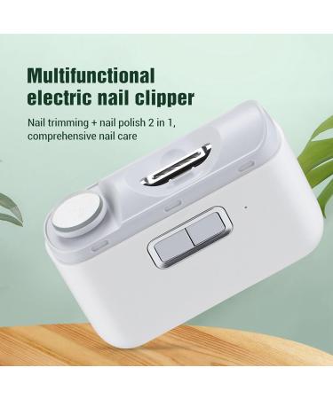 2 in 1 Electric Nail Clipper Nail Clipper with Nail File Nail Scraps Fast Polishing for Adults Children - Buy Online on GoSupps.com