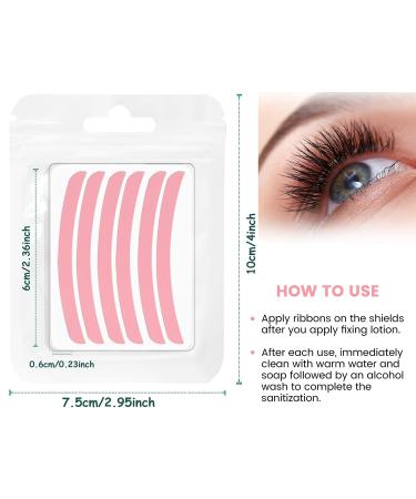 Lash Lift Ribbon Kit - 24 Pcs Silicone Shields & Rods for Permanent Eyelash Perming | Soft & Ribbed - 4 Colors - Buy Online on GoSupps.com