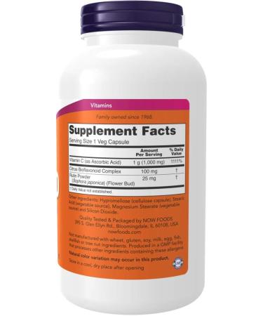 Now Foods C 1000 250 Capsules - 250 Count Pack - Immune Support - Vitamin C Supplement - Buy Online on GoSupps.com
