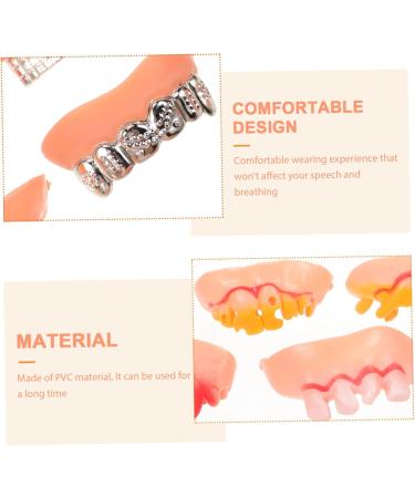 10 Pcs Funny Halloween Teeth Masks - Hilarious False Dentures for Costume Parties & Jokes - Buy Online on GoSupps.com