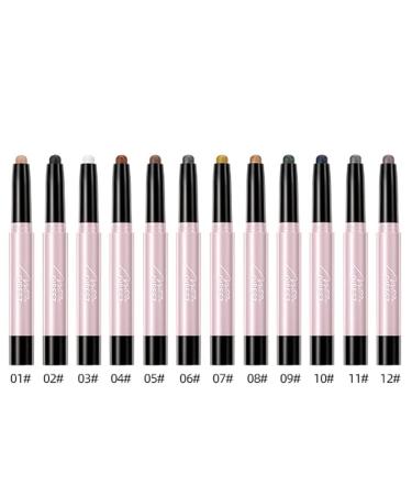 iGuzvaw Matte Eyeshadow Stick Cream to Powder - Waterproof Eyeliner Pencil Crayon in Shimmer 06 Smoky Grey - Buy Online on GoSupps.com