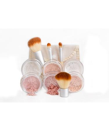 EVERYDAY KIT (PINK BISQUE) Full Size Mineral Makeup Set Matte Foundation Bare Face Sheer Powder Cover