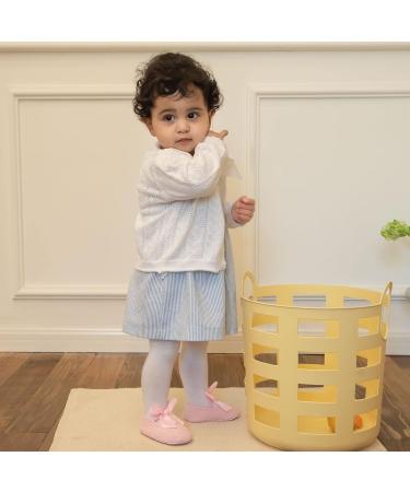 LACOFIA Baby Girls Christening Shoes | Anti-Slip Soft Sole Prewalkers | 3-6 Months | Pink - Buy Online on GoSupps.com
