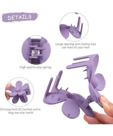 MiDoDo Hawaiian Flower Hair Clips for Women 4 Pack Flower Hair Claw Clips Plumeria Claw Clips for Thin Hair Large Claw Clips for Thick Hair Beach Tropical Hair Accessories for Girls Blue Pink - Buy Online on GoSupps.com