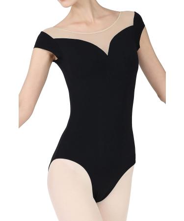 Dance Elite - Grand - Crew Neck Dance Leotard with mesh and lace