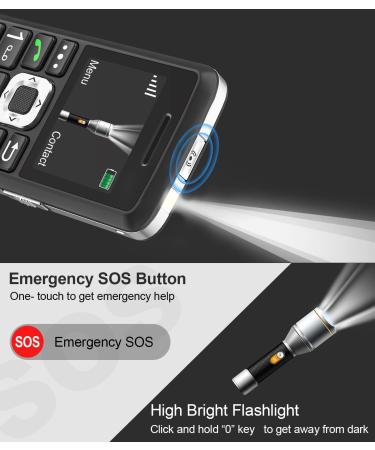 Easyfone T200 GSM Senior Cell Phone - 1.8 inch Large Button Mobile with SOS & Charging Station | No Contract Black 2G - Buy Online on GoSupps.com