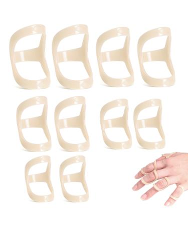 10 Pcs Oval Finger Splints Set Trigger Thumb Splint Finger Protectors Straightener Thumb Support Mallet Finger Brace for Arthritis Pain Relief Knuckle Protection(5 6 7 8 9 Sizes)