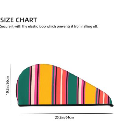 Hair Towel Wrap - Quick Drying Hair Turban with Button | Vertical Stripes | Perfect for Fast Hair Drying - Buy Online on GoSupps.com