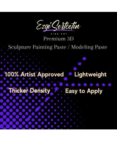 3D Sculpture Painting Paste 6 oz (Metallic White) - Ready to Use Decorative Plaster for Artwork, Stencil, Flowers, Art Relief - Buy Online on GoSupps.com