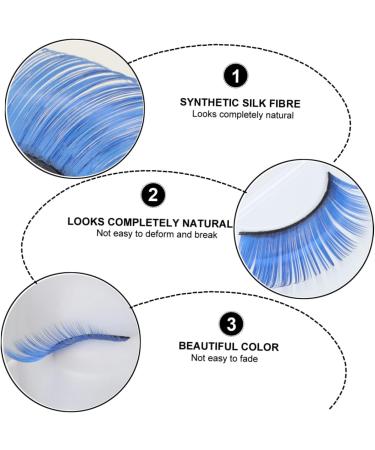 Abaodam 2 Pairs Blue Long Eyelashes Reusable Eyes Lashes Halloween Cosplay Eyelashes Exaggerative Fake Eyelashes False Eyelashes Party Eyelashes Girl Clothes Paper Cut Miss Manual - Buy Online on GoSupps.com