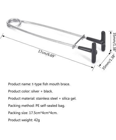 Buy LXUEBAIX Portable Fish Mouth Spreader - Stainless Steel T-shaped Fish Mouth Opener for Fishing - Durable Transparent Accessory - Buy Online on GoSupps.com