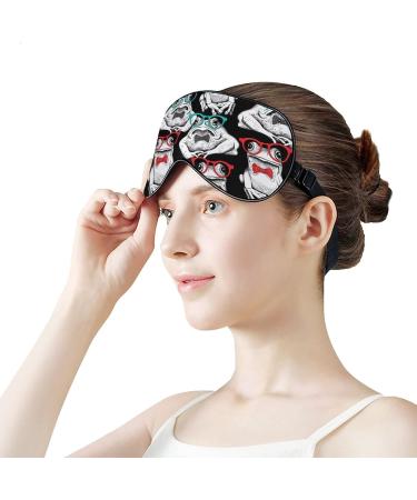 Funny Frogs Sleep Mask Eye Cover for Sleeping Blindfold with Adjustable Strap Blocks Light Night Travel Nap for Men Women - Buy Online on GoSupps.com