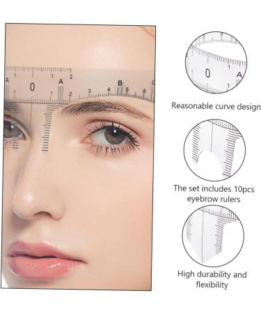 Healeved 30 Pcs Eyebrow Design Ruler Eyebrow Measurer Tools Measuring Ruler Eyebrow Shape White Plastic - Buy Online on GoSupps.com