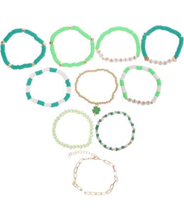 Alipis 20 Pcs Four Leaf Bracelet Gift Chic Wrist Chain Wrist Bracelet Bangle St Patrick's Day Wrist Chains St Patrick's Day Wristbands Hand Jewelry Lucky Miss Polymer Clay 8.00X8.00X2.00CMx5pcs As Shownx5pcs - Buy Online on GoSupps.com