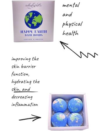 Handmade Natural Bath Bombs Set - Organic Birthday Gift for Her - Mental Health Spa Kit with Shea Butter - Moisturizing Fizzy Spa and Bath Salt - BeDelightCo - Buy Online on GoSupps.com