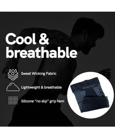 Full Leg Compression Sleeve - X-Large Black Hamstring & Knee Support | International Shipping - Buy Online on GoSupps.com