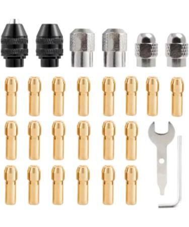 LUOFENG Copper clamp Durable Drill Chuck Collet Set (1/32"-1/8") 4486Drill Keyless Bit Chuck for Reliable Grip and Easy Installation - Buy Online on GoSupps.com