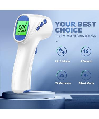 Touchless Forehead and Object Thermometer - Fast & Accurate Dual-Mode 2 in 1 - White - Buy Online on GoSupps.com