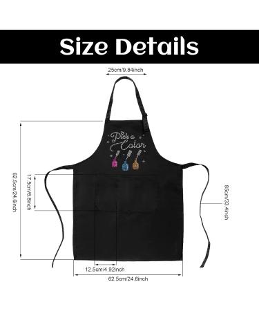 Satinior Waterproof Nail Tech Apron Set - Colorful Rhinestones 3 Pockets 2 Pieces | Ideal for Nail Art & Cosmetics - Buy Online on GoSupps.com