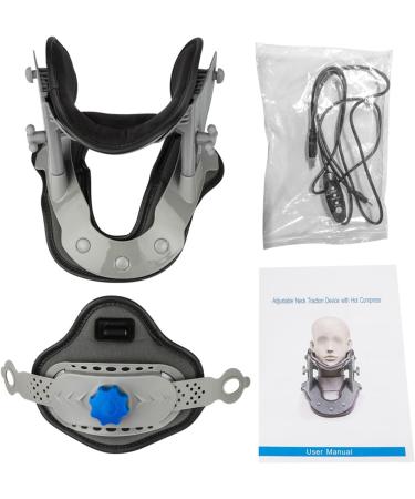 Neck Brace Support Cervical Traction with Heated Function Adjustable Traction Support for Home Traction Spinal Alignment Pain Relief - Buy Online on GoSupps.com