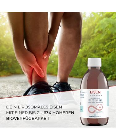 Mighty Elements Liposomal Iron 15mg - Vegan 100ml Liquid 25 Portions High Bioavailability Orange Flavor - Buy Online on GoSupps.com