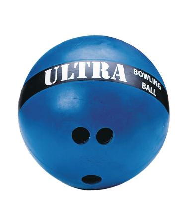 Unbreakable Rubber Ultra Bowling Ball. Hollow 8.5" Rubber Ball with Two Sets of Finger Holes for All Ages. Designed for use with Plastic Pins. Perfect for PE Class, Basements and Driveway Bowling.