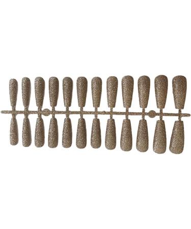 lmoikesz 24 Pieces False Nails Full Cover Extra Long Coffin Style Fingernail Patch Nail Tips DIY Supplies Manicure Decoration champagne - Buy Online on GoSupps.com