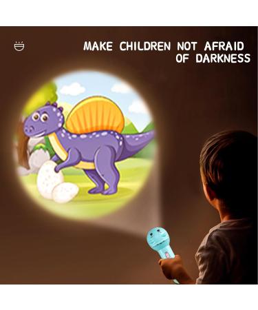 Buy 2-Piece Flashlight Projector for Kids - Lamp & Slide Projector with 96 Animal Patterns (Blue & Pink) - Buy Online on GoSupps.com