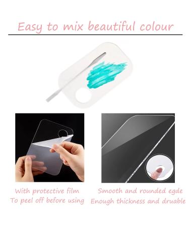 Darenyi Makeup Mixed Palette - Professional Acrylic Cosmetic Pallet Set with Spatula & Stainless Steel Nail Art Tool for Pigment Mixing - International Shipping - Buy Online on GoSupps.com