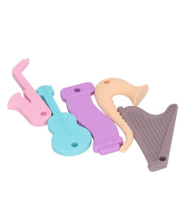 5pcs Baby Teething Toys - Food Grade Silicone Soft Instruments for Infants | Safe Chew Sticks - Buy Online on GoSupps.com