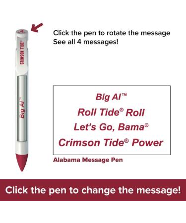 Alabama Crimson Tide College Pens - Rotating Message 6 Pen Set - Buy Online on GoSupps.com