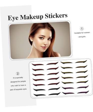 BIUDECO Double Sided Eyelid 60 Pairs Eyeshadow Stickers Double Sided Tape Winged Eyeliner Stencil Eye Makeup Tools With Wings 14X10X0.5cmx3pcs Assorted Colorx3pcs - Buy Online on GoSupps.com