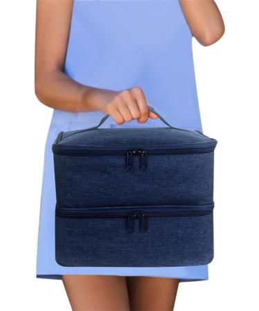  Teksome Nail polish travel bag | Travel storage bag for nail polish with compartments Storage for cosmetics makeup brushes lipstick toiletries - Buy Online on GoSupps.com