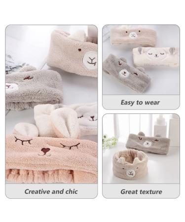 Beaupretty 4-Piece Plush Spa Headband Set | Soft Microfiber Cartoon Hair Bands for Beauty & Skincare - Buy Online on GoSupps.com