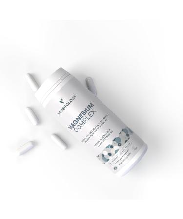 Vegetology Magnesium Supplements with Vitamin B6, 3-in-1 Complex, 60 Vegan Capsules, High Strength, Supports Energy, Muscle Function, and Overall Wellness, Age 11+ - Buy Online on GoSupps.com