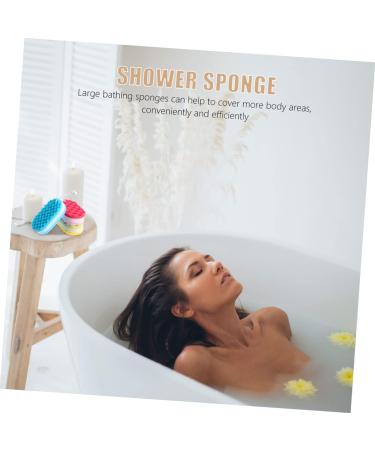 GLSTOY 6pcs Three Layer Bath Sponge - Exfoliating Body Scrubber for Men - Shower Loofah Sponge - Buy Online on GoSupps.com