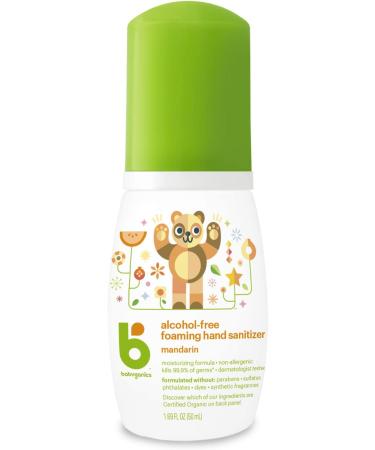 Babyganics Alcohol-Free Foaming Hand Sanitizer Mandarin 1.69 Fl. Oz (Pack of 6) - Gentle Formula for Clean Hands - Buy Online on GoSupps.com