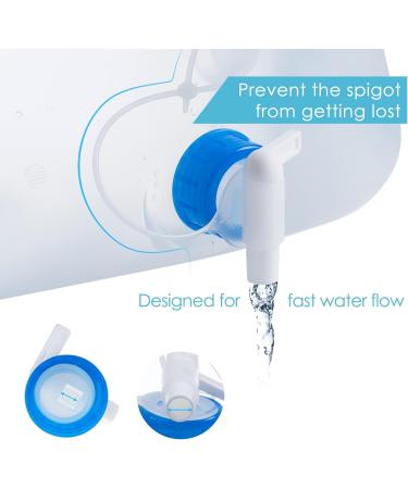 ITRAZ Collapsible Water Container BPA Free Camping Water Storage Carrier Jug with Spigot for Hiking Backpack Outdoors and Emergency Foldable Portable Survival Kits 2-Pack 5.3 Gal - Buy Online on GoSupps.com