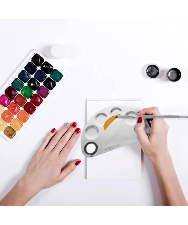 Buy Lurrose 2pc Stainless Steel Palette & Eyelash Tools - Creamy Eyeshadow & Makeup Palette for Cake & Nails | International Shipping - Buy Online on GoSupps.com