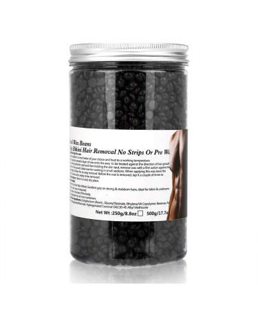 500 g hardwachs beans hair removal body European depilation hot hard wax wax beans for women men wax pearls for bikini eyebrows face armpits for (chocolate)