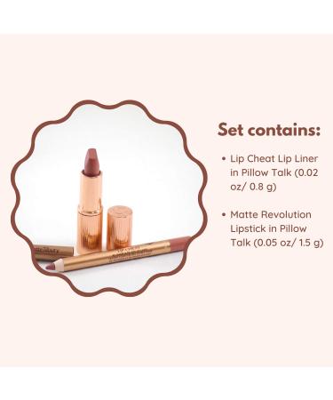 Charlotte Tilbury Pillow Talk Mini Lipstick and Lip Liner Duo Set - Travel Size - Buy Online on GoSupps.com