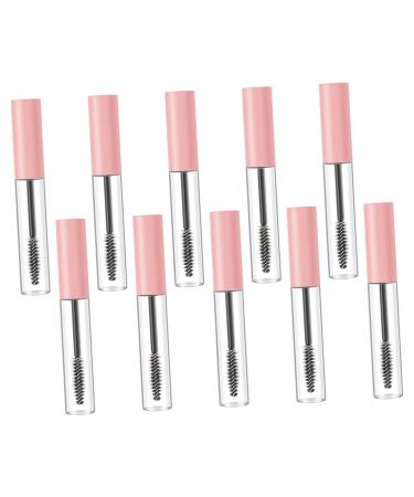 Healeved 10pcs Mascara Empty Tube Lash Wand Tubes Mascara Wand Bottle Clear Lipglosses Wands DIY Plastic 1 g (Pack of 1) Pink