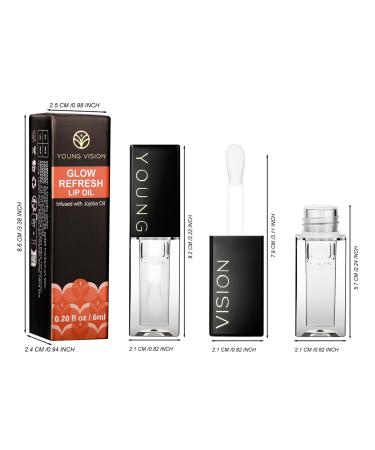 YOUNG VISION Lip Glow Oil - Moisturizing & Plumping Lip Gloss with Jojoba Seed Oil - Shop Now for International Shipping - Buy Online on GoSupps.com