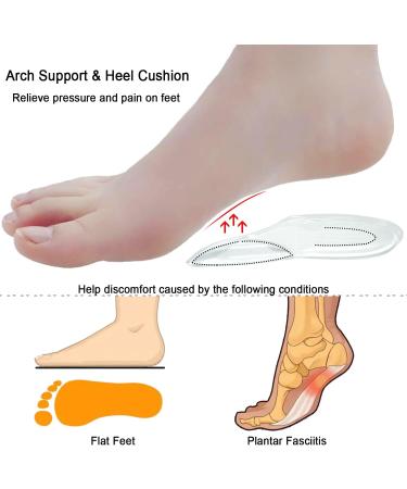 Dr. Shoesert Arch Support Gel Insoles - Plantar Fasciitis Relief for Sandals | Orthotic Foot Care with Adhesive Heel Cushion - Buy Online on GoSupps.com